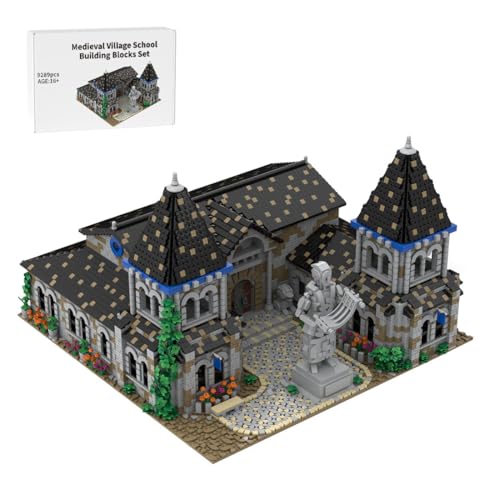 BlocteckToy Klemmbausteine Mittelalterliches Dorf Schule Bauklötze Set, 9289PCS Modularer Baukasten mit - Sammlerdisplay für Erwachsene und Jugendliche, MOC-203285 BlocteckToy Klemmbausteine Mittelalterliches Dorf Schule Bauklötze Set, 9289PCS Modularer Baukasten mit - Sammlerdisplay für Erwachsene und Jugendliche, MOC-203285 von BlocteckToy