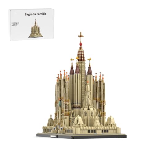 BlocteckToy Klemmbausteine Sagrada Familia, 10083 Stück Modular MOC Architecture Kirche Groß Gebäude Set für Erwachsene, MOC-65795 von BlocteckToy
