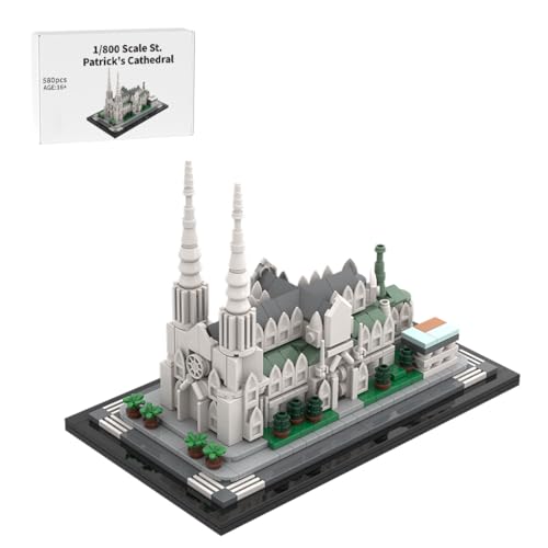 BlocteckToy Klemmbausteine St. Patricks Kathedrale Modell, 580 Teile 1/800 Maßstab Architecture Turm WeltberüHmtes Gebäude Set, MOC-212962 BlocteckToy Klemmbausteine St. Patricks Kathedrale Modell, 580 Teile 1/800 Maßstab Architecture Turm WeltberüHmtes Gebäude Set, MOC-212962 von BlocteckToy