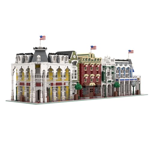 BlocteckToy Klemmbausteine Straßenszene USA Deluxe Main Street Bauklötze Set, 9834 Teile Architecture Dorf Haus Gebäude Set, MOC-217586 BlocteckToy Klemmbausteine Straßenszene USA Deluxe Main Street Bauklötze Set, 9834 Teile Architecture Dorf Haus Gebäude Set, MOC-217586 von BlocteckToy