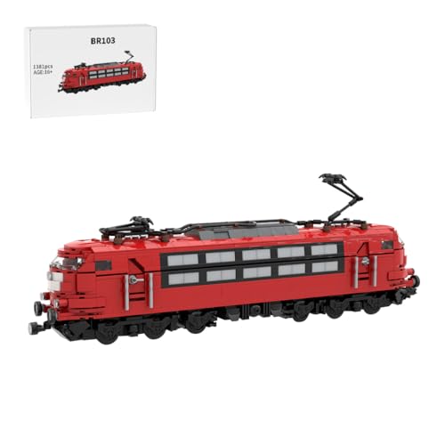 BlocteckToy Klemmbausteine Train, Deutsche Lokomotive Bauklötze Set - für Erwachsene Sammler Display Bauspielzeug Modell, Kompatibel mit Großen Marken, MOC-77293 (1381PCS) von BlocteckToy
