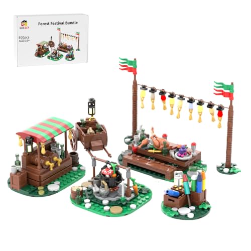 BlocteckToy Klemmbausteine Waldfest-Bündel, 500PCS Mittelalterlicher Baukasten mit - Modell, Kompatibel mit Großen Marken, MOC-183229 BlocteckToy Klemmbausteine Waldfest-Bündel, 500PCS Mittelalterlicher Baukasten mit - Modell, Kompatibel mit Großen Marken, MOC-183229 von BlocteckToy