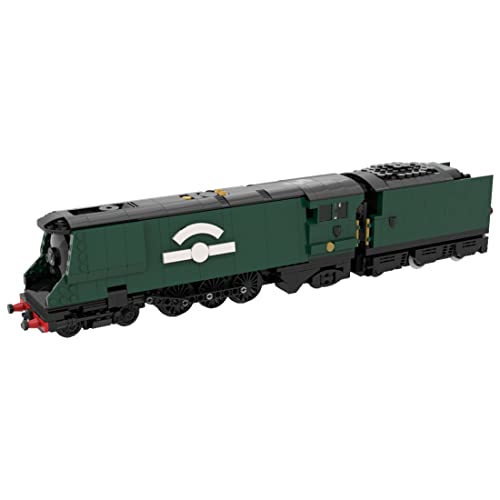 BlocteckToy Klemmbausteine Zug, Smaragdnacht Klasse A3-B Lokomotive Bauklötze MOC Set, Geschenk für Erwachsene und Jungen, MOC-61972 (1197PCS) von BlocteckToy