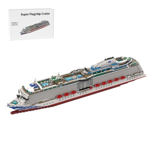 BlocteckToy Kreuzfahrtschiff Modell Bausteine Set, 4595 Teile Maßstab, 1:400, MOC Bauklötze Modell, Großes Display-Modell mit SeaWalk, Kompatibel mit Großen Marken, Weiß BlocteckToy Kreuzfahrtschiff Modell Bausteine Set, 4595 Teile Maßstab, 1:400, MOC Bauklötze Modell, Großes Display-Modell mit SeaWalk, Kompatibel mit Großen Marken, Weiß von BlocteckToy