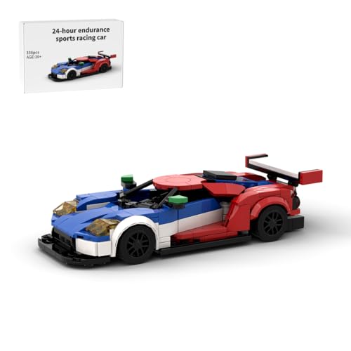 BlocteckToy MOC Klemmbausteine Modellbau Auto bausatz, 338 Teile 24-Stunden-Langstrecken-Rennwagen-Bausatz, Erwachsene und Jugendliche, MOC-215282 von BlocteckToy