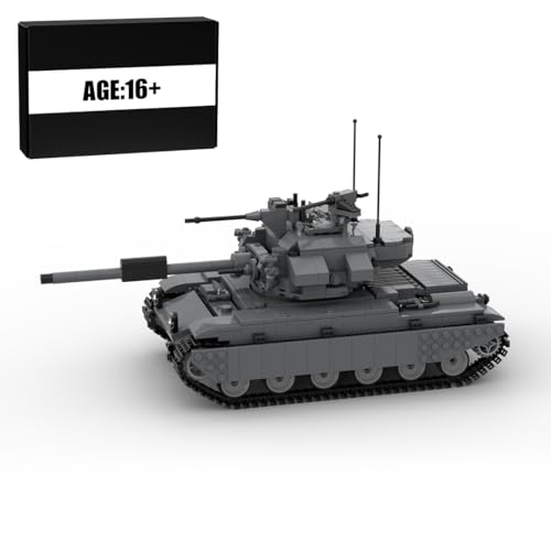 BlocteckToy Militär Panzer Bausteine Modell, 1152 Teile 1/30 Centurion Kampfpanzer Spielzeug Bausatz Geschenk für Kinder und Erwachsene, Klemmbausteine Technik Militär Fahrzeug von BlocteckToy