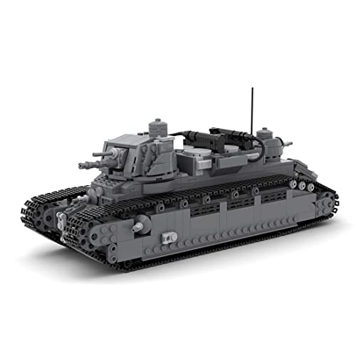 BlocteckToy Militär Panzer Bausteine Modell, 1202 Teile 1/35 Char 2C Französischer Schwere Panzer Spielzeug Bausatz Geschenk für Jugend Erwachsene, Klemmbausteine Technik Militär Fahrzeug BlocteckToy Militär Panzer Bausteine Modell, 1202 Teile 1/35 Char 2C Französischer Schwere Panzer Spielzeug Bausatz Geschenk für Jugend Erwachsene, Klemmbausteine Technik Militär Fahrzeug von BlocteckToy