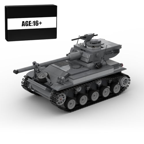 BlocteckToy Militär Panzer Bausteine Modell, 828Teile 1/30 AMX-13 Leichter Panzer Spielzeug Bausatz Geschenk für Kinder und Erwachsene, Klemmbausteine Technik Militär Fahrzeug BlocteckToy Militär Panzer Bausteine Modell, 828Teile 1/30 AMX-13 Leichter Panzer Spielzeug Bausatz Geschenk für Kinder und Erwachsene, Klemmbausteine Technik Militär Fahrzeug von BlocteckToy
