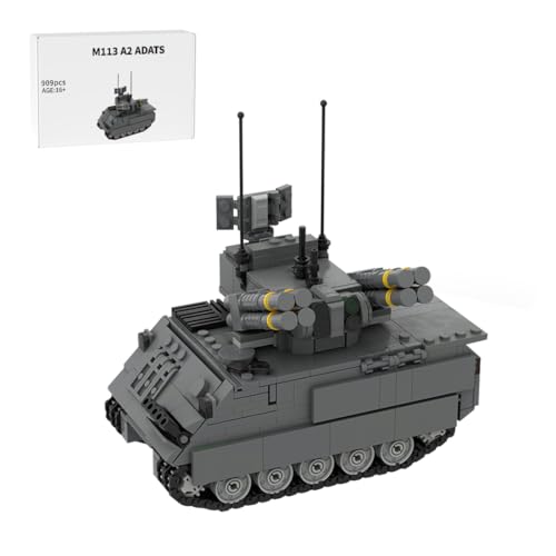 BlocteckToy Militär Panzer Bausteine Modell, 909 Teile 1/35 M113 A2 ADATS Fahrzeug Spielzeug Bausatz Geschenk für Kinder und Erwachsene, Klemmbausteine Technik Militär Fahrzeug BlocteckToy Militär Panzer Bausteine Modell, 909 Teile 1/35 M113 A2 ADATS Fahrzeug Spielzeug Bausatz Geschenk für Kinder und Erwachsene, Klemmbausteine Technik Militär Fahrzeug von BlocteckToy