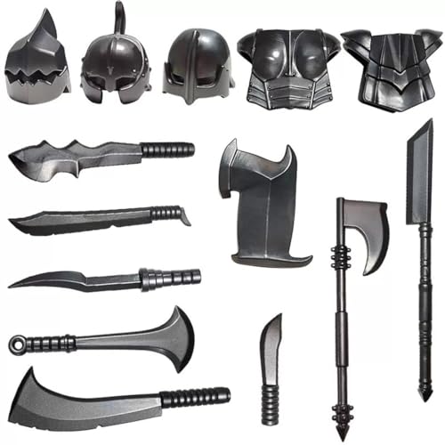 BlocteckToy Militär Waffen Set für Figuren, Polizei - 14 Stück Custom Figuren SWAT Team Mittelalterliche Ork-Waffen und Rüstungen Zubehör Paket- Kompatibel mit Großen Marken Bausteinen BlocteckToy Militär Waffen Set für Figuren, Polizei - 14 Stück Custom Figuren SWAT Team Mittelalterliche Ork-Waffen und Rüstungen Zubehör Paket- Kompatibel mit Großen Marken Bausteinen von BlocteckToy
