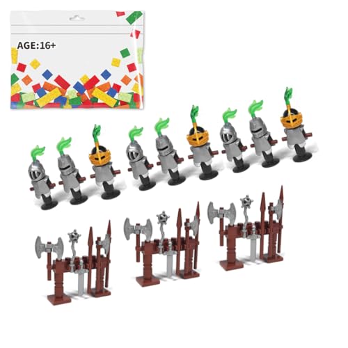 BlocteckToy Militär Waffen Set für Figuren, Polizei - 156 Stück Mittelalterliche Ritter und Soldaten Rüstung Waffe Kleinteilige Bausteine Set- Kompatibel mit Großen Marken Bausteinen BlocteckToy Militär Waffen Set für Figuren, Polizei - 156 Stück Mittelalterliche Ritter und Soldaten Rüstung Waffe Kleinteilige Bausteine Set- Kompatibel mit Großen Marken Bausteinen von BlocteckToy