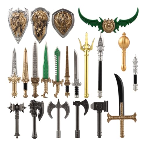 BlocteckToy Militär Waffen Set für Figuren, Polizei - 21 Stück Custom Figuren SWAT Team Mittelalterliches Schwerter Säbel Waffen Zubehör Paket- Kompatibel mit Großen Marken Bausteinen BlocteckToy Militär Waffen Set für Figuren, Polizei - 21 Stück Custom Figuren SWAT Team Mittelalterliches Schwerter Säbel Waffen Zubehör Paket- Kompatibel mit Großen Marken Bausteinen von BlocteckToy