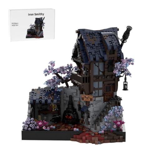 BlocteckToy Mittelalterliche Schmiede Klemmbausteine 2626 Stück Eisenschmiede Gebäude MOC Haus Spielzeug Set für Erwachsene Kompatibel mit 21325, MOC-213181 BlocteckToy Mittelalterliche Schmiede Klemmbausteine 2626 Stück Eisenschmiede Gebäude MOC Haus Spielzeug Set für Erwachsene Kompatibel mit 21325, MOC-213181 von BlocteckToy