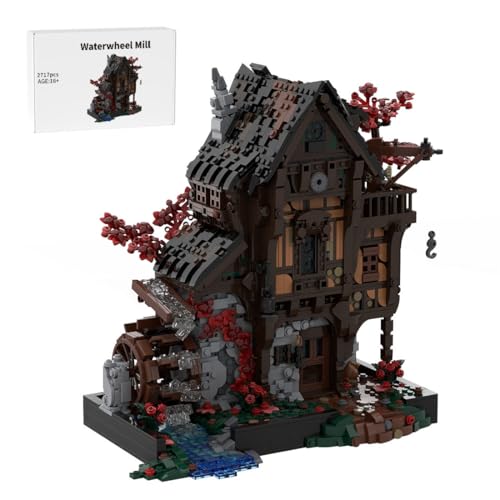 BlocteckToy Mittelalterliche Schmiede Klemmbausteine 2717 Stück Wasserradmühle Gebäude MOC Haus Spielzeug Set für Erwachsene Kompatibel mit 21325, MOC-214249 BlocteckToy Mittelalterliche Schmiede Klemmbausteine 2717 Stück Wasserradmühle Gebäude MOC Haus Spielzeug Set für Erwachsene Kompatibel mit 21325, MOC-214249 von BlocteckToy