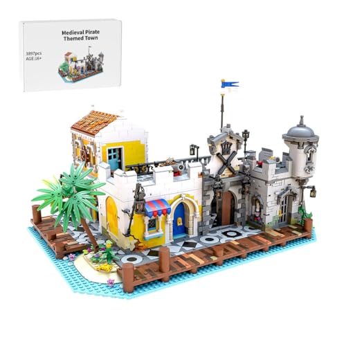 BlocteckToy Mittelalterlicher Bauklötze, 3897 Stück Mittelalter Piratenstadt Klemmbausteine Set für Erwachsene und Jugen, MOC-108172 BlocteckToy Mittelalterlicher Bauklötze, 3897 Stück Mittelalter Piratenstadt Klemmbausteine Set für Erwachsene und Jugen, MOC-108172 von BlocteckToy