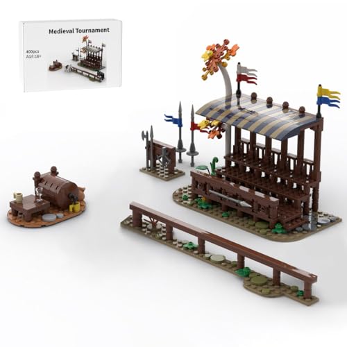 BlocteckToy Mittelalterlicher Bauklötze, 400 Stück Mittelalter Turnier Klemmbausteine Set für Erwachsene und Jugen, MOC-86887 BlocteckToy Mittelalterlicher Bauklötze, 400 Stück Mittelalter Turnier Klemmbausteine Set für Erwachsene und Jugen, MOC-86887 von BlocteckToy