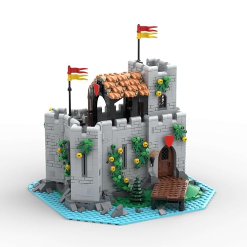BlocteckToy Mittelalterlicher Burg Bausteine, 1236 Stück Außenposten Modell Piratenthema Mittelalter Klemmbausteine Haus Set für Erwachsene und Jugen, MOC-128617 BlocteckToy Mittelalterlicher Burg Bausteine, 1236 Stück Außenposten Modell Piratenthema Mittelalter Klemmbausteine Haus Set für Erwachsene und Jugen, MOC-128617 von BlocteckToy