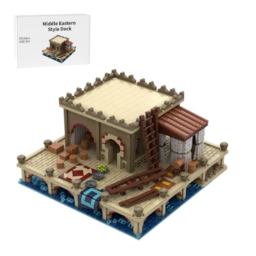 BlocteckToy Mittelalterlicher Dock-Bausteine, 3514 Stück im nahöstlichen Stil Mittelalter Burg Klemmbausteine Haus Set für Erwachsene und Jugen, MOC-213366 BlocteckToy Mittelalterlicher Dock-Bausteine, 3514 Stück im nahöstlichen Stil Mittelalter Burg Klemmbausteine Haus Set für Erwachsene und Jugen, MOC-213366 von BlocteckToy