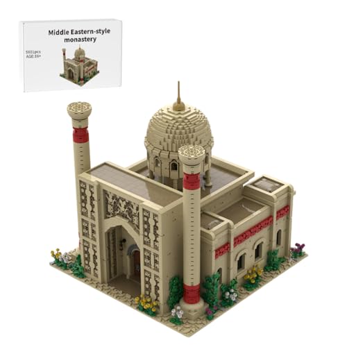 BlocteckToy Mittelalterlicher Kirche Bausteine, 5601 Stück im nahöstlichen Stil Mittelalter Burg Klemmbausteine Haus Set für Erwachsene und Jugen, MOC-213366 BlocteckToy Mittelalterlicher Kirche Bausteine, 5601 Stück im nahöstlichen Stil Mittelalter Burg Klemmbausteine Haus Set für Erwachsene und Jugen, MOC-213366 von BlocteckToy