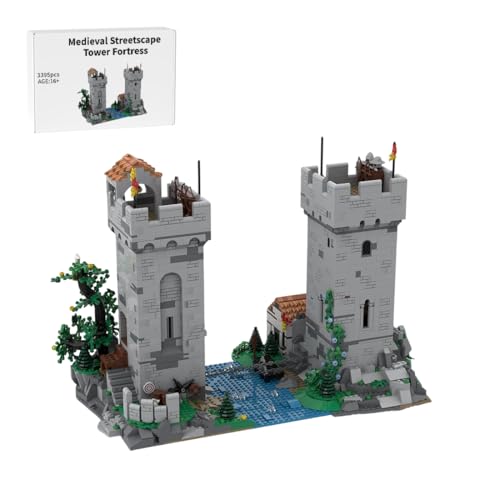 BlocteckToy Mittelalterlicher Straßenlandschaft Bauklötze, 3395 Stück Turm Festung Modellbauklötze Haus Set für Erwachsene und Jugen, MOC-142920 BlocteckToy Mittelalterlicher Straßenlandschaft Bauklötze, 3395 Stück Turm Festung Modellbauklötze Haus Set für Erwachsene und Jugen, MOC-142920 von BlocteckToy