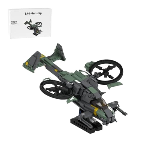BlocteckToy SA-9 Hubschrauber Modellbausatz, 791 Teile Klemmbausteine Militär Kampfflugzeug Technik Flugzeug Modell Spielzeug Set, Geschenke für Kinder Erwachsene BlocteckToy SA-9 Hubschrauber Modellbausatz, 791 Teile Klemmbausteine Militär Kampfflugzeug Technik Flugzeug Modell Spielzeug Set, Geschenke für Kinder Erwachsene von BlocteckToy
