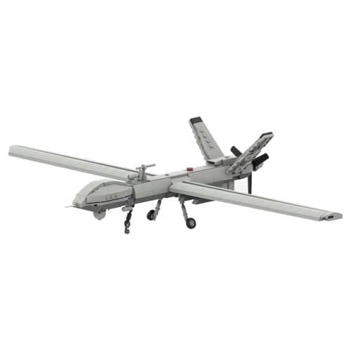 BlocteckToy Technik Flugzeug MOC Bausteine Modell, MQ-9 Reaper UAV Militär Flugzeug Spielzeug für Kinder und Erwachsene, Klemmbausteine Kompatibel mit MOC, MOC-101708 (633 Teile) von BlocteckToy