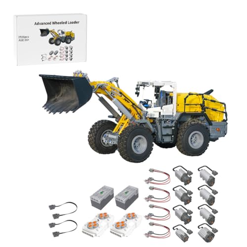 BlocteckToy Technik Radlader Bausteine Set, 2506 Teile MOC Kranwagen Klemmbausteine LKW Kran Radlader mit 8 Motoren BlocteckToy Technik Radlader Bausteine Set, 2506 Teile MOC Kranwagen Klemmbausteine LKW Kran Radlader mit 8 Motoren von BlocteckToy