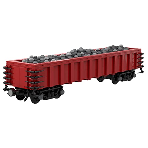 BlocteckToy Technik Zug Bausteine, Gondelwagen mit Schotterbeladung Zugmodellbauklötze-Set, Kompatibel mit Großen Marken, MOC-55763 (563PCS) von BlocteckToy