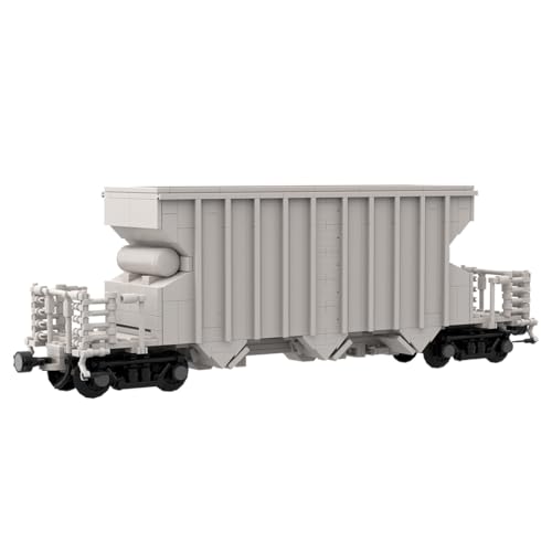 BlocteckToy Technik Zug Bausteine, Offener Trichterwagen Bauklötze MOC Set, Kompatibel mit Großen Marken, MOC-55764 (669PCS) von BlocteckToy