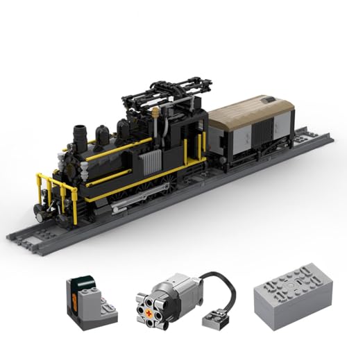 BlocteckToy Technik Zug Bausteine, Schweizer Dampflokomotiv-Bundle Dynamischer Zug Modellbau-Bausteine Set, Kompatibel mit Großen Marken, MOC-58561 (792PCS) von BlocteckToy