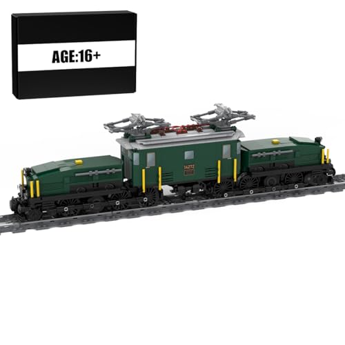 BlocteckToy Technik Zug Eisenbahn Bausteine Set, 1424 Teile MOC Schweizer Krokodilzug Modellbausatz mit Schienen, Klemmbausteine Geschenk für Kinder und Erwachsene, MOC-124952 BlocteckToy Technik Zug Eisenbahn Bausteine Set, 1424 Teile MOC Schweizer Krokodilzug Modellbausatz mit Schienen, Klemmbausteine Geschenk für Kinder und Erwachsene, MOC-124952 von BlocteckToy