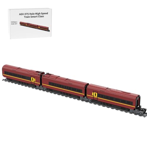 BlocteckToy Technik Zug MOC Klemmbausteine Set, 2840Teile AGV-575 Italo-Hochgeschwindigkeitszug Intelligente Klasse Modell Bausteine mit Schienen, Geschenk für Erwachsene und Jugend BlocteckToy Technik Zug MOC Klemmbausteine Set, 2840Teile AGV-575 Italo-Hochgeschwindigkeitszug Intelligente Klasse Modell Bausteine mit Schienen, Geschenk für Erwachsene und Jugend von BlocteckToy