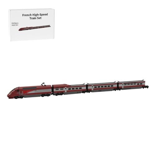 BlocteckToy Zug Bausteine Set, Französischer Hochgeschwindigkeitszug Bauklötze Set, Sammlerstück Kompatibel mit Großen Marken, MOC-82107 (2846 Teile) von BlocteckToy