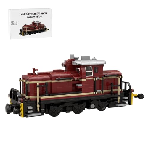 BlocteckToy Zug Bausteine Set, V60 Deutsche Rangierlokomotive Bauklötze Set, Kompatibel mit Großen Marken, MOC-191187 (707 Teile) von BlocteckToy