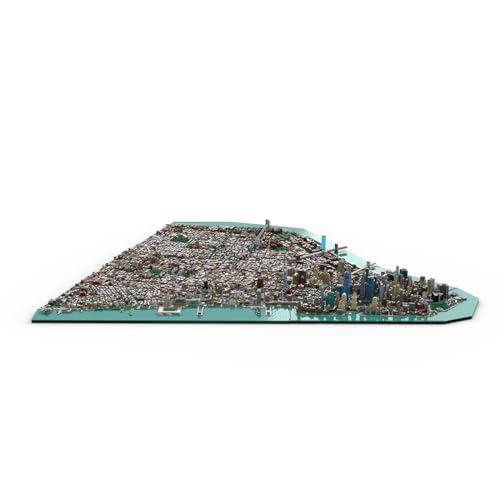 MOC Klemmbausteine Finanzviertels Skyline, 60953 Teile Skyline des Finanzviertels von New York City Bausatz mit Gebäuden im Maßstab 1:2000, Ultimatives Sammlerstücke und Geschenke für Enthusiasten, MO von BlocteckToy