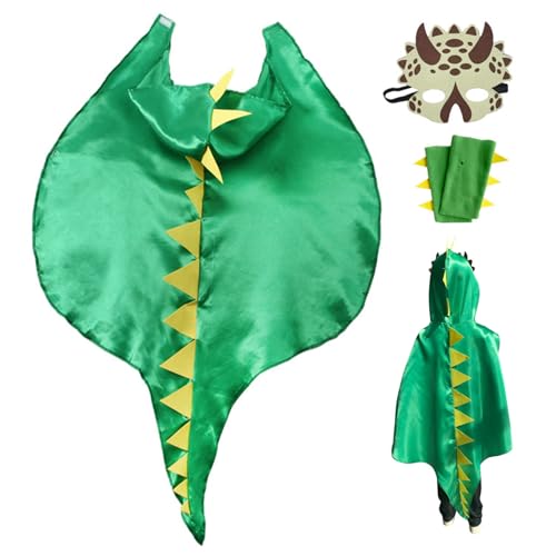 Blogiiup 1 Set Dinosaurierkostüm für Kinder, Dragon-Wings Cape, Mask & Handschuhe Dragon Kostüm, Kleinkind Kleidung für Jungen Mädchen Themen Geburtstagsfeier, Drachenkostüm Kinder Blogiiup 1 Set Dinosaurierkostüm für Kinder, Dragon-Wings Cape, Mask & Handschuhe Dragon Kostüm, Kleinkind Kleidung für Jungen Mädchen Themen Geburtstagsfeier, Drachenkostüm Kinder von Blogiiup