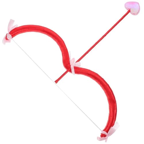 Blogiiup Cupid -Kostüm, Amorbogen und Pfeilset 17, 72 Zoll Herzform Süßes Valentinstag Bogenkostüm für Cosplay -Weihnachtsfotografie und Pfeilpropie von Blogiiup