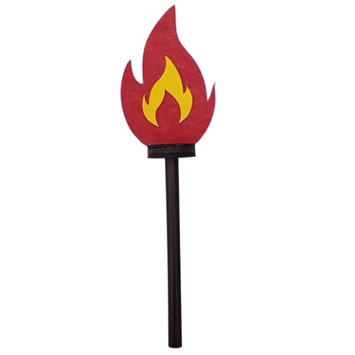 Blogiiup Gefälschte Torten 19x5 Torch Requisite Vivid niedliche hölzernen Fälschung für Kinder Handheld Flameless Party Dekorationen für Sportwettbewerb, Requisite von Blogiiup