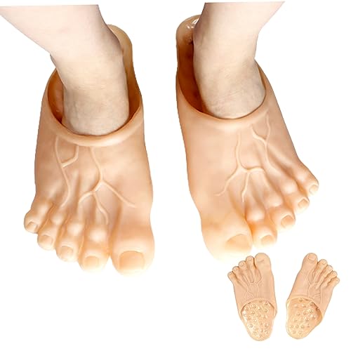 Blogiiup Lustige Füße Pantoffeln Lustige Kostüm Cosplay Dress Schuh Jumbo 10.63x5.12 Zoll Realistisches Kostümzubehör Schuhabdeckungen für Riesenschuhe, Covers von Blogiiup