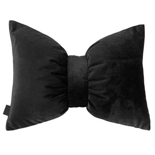 Blogiiup Schwarzes Bogenkissen, schwarzes Bogenkissen, 11, 8x17, 7 Zoll niedlich geformt, weicher Samtwurf, dekorative Kissen für Sofa Schlafzimmer Autodekor, geformt Blogiiup Schwarzes Bogenkissen, schwarzes Bogenkissen, 11, 8x17, 7 Zoll niedlich geformt, weicher Samtwurf, dekorative Kissen für Sofa Schlafzimmer Autodekor, geformt von Blogiiup