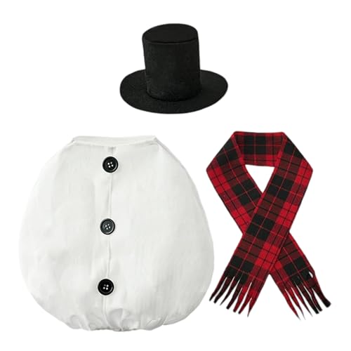 Blogiiup Veranda im Freien, Veranda Dekor 23 Schneemann Weihnachtskostüm mit Huthemd Schal für Urlaub Outdoor Garten Yard Dekoration, Garten von Blogiiup