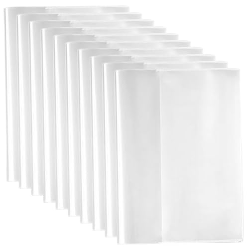 Buch Cover Protector, 10pcs Buch Cover, 12 x 8, 5 Zoll klare Plastikfolienschutzbeschützer mit selbstklebenden Streifen, wasserdicht und fleckresistente Hülse für Zuhause, Schule, Dokumentschutzer von Blogiiup