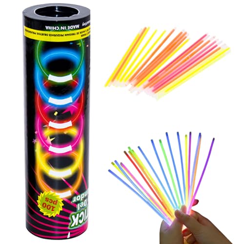 Glow Sticks, 100pcs 8 Zoll Glow Sticks für Kinder Erwachsene, Flexible Masse, die in der dunklen Party -Gefälligkeiten für Kinder mit Neon -Party -Halsketten und Armbändern Lange anhält, für Glow Sticks, 100pcs 8 Zoll Glow Sticks für Kinder Erwachsene, Flexible Masse, die in der dunklen Party -Gefälligkeiten für Kinder mit Neon -Party -Halsketten und Armbändern Lange anhält, für von Blogiiup