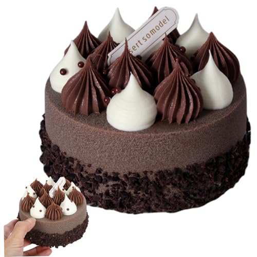 Künstlicher Kuchen, gefälschte Geburtstagstorte, 4 Zoll Styropor gefälschter Kuchen mit Sahne und Schokoladenschmuck, künstlicher Kuchen mit geringer Wartung für Ausstellung, falscher Cupcake Künstlicher Kuchen, gefälschte Geburtstagstorte, 4 Zoll Styropor gefälschter Kuchen mit Sahne und Schokoladenschmuck, künstlicher Kuchen mit geringer Wartung für Ausstellung, falscher Cupcake von Blogiiup