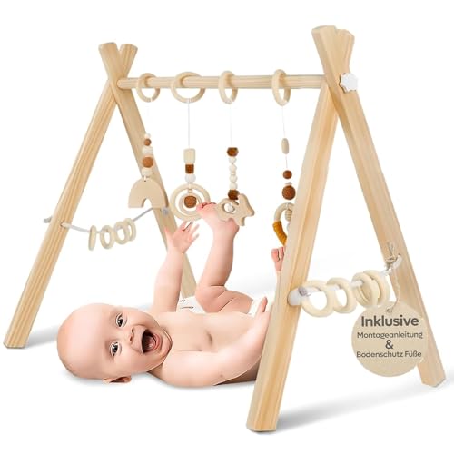 Spielbogen Baby Holz für Babies, Höhenverstellbarer & Schadstofffreier Baby Gym Holz Spielbogen, Spielzeug Activity für Neugeborene Spielbogen Baby Holz für Babies, Höhenverstellbarer & Schadstofffreier Baby Gym Holz Spielbogen, Spielzeug Activity für Neugeborene von Blomise