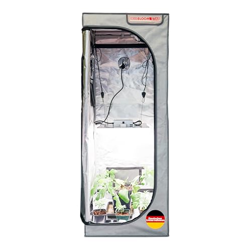 Bloomstar by Crescience Growzelt Box S 60x60x160 cm – Kompaktes Indoor-Zelt mit 1680D Gewebe, reflektierendem Mylar, stabilem Metallrahmen, ideal für Homegrow & Hydrokultur von Bloomstar