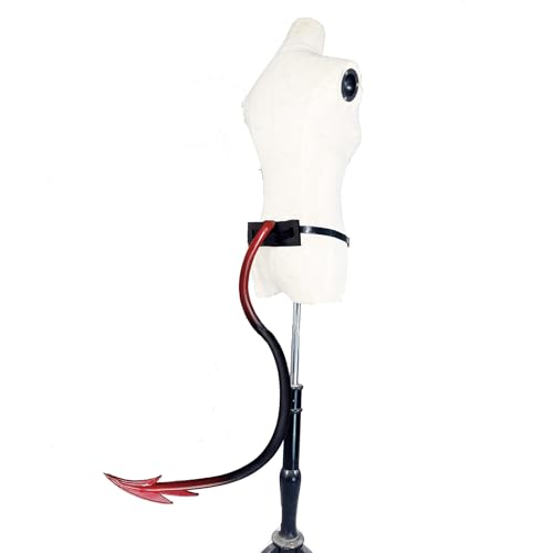Blooshow Demen Teufel Schwanz Cosplay Requisiten Nette Liebe Herz Dämon Schwanz (Schwarz Rot) von Blooshow