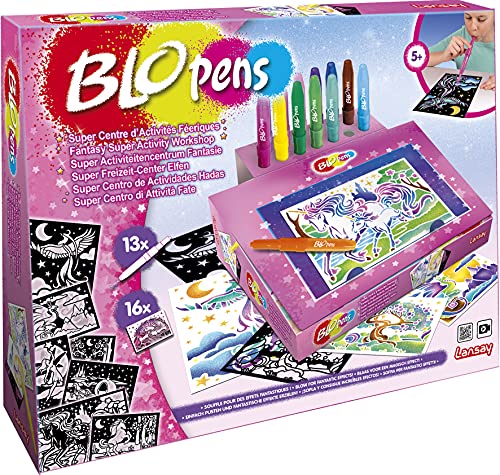 BLOPENS - Super Freizeit-Center Elfen - Kreatives Mal- und Zeichenset für Kinder ab 5 Jahren - 13 Pustestifte - 16 Schablonen - 16 Malvorlagen - Zeichenpult - Fördert künstlerische- Lansay BLOPENS - Super Freizeit-Center Elfen - Kreatives Mal- und Zeichenset für Kinder ab 5 Jahren - 13 Pustestifte - 16 Schablonen - 16 Malvorlagen - Zeichenpult - Fördert künstlerische- Lansay von Blopens