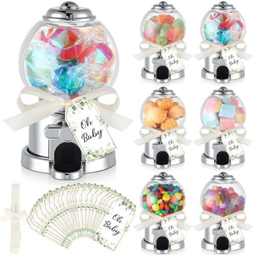 Blosssound 24-teiliges Gastgeschenk-Set für Babypartys, Süßigkeiten, Kaugummi-Maschine, Kunststoff, Süßigkeitenspender mit Band, Eukalyptuskarten, Geschenk für Gäste, Hochzeit, Geburtstag Blosssound 24-teiliges Gastgeschenk-Set für Babypartys, Süßigkeiten, Kaugummi-Maschine, Kunststoff, Süßigkeitenspender mit Band, Eukalyptuskarten, Geschenk für Gäste, Hochzeit, Geburtstag von Blosssound