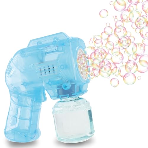 Blubbel Mini Seifenblasenpistole, Kleine Seifenblasenmaschine, 50ml Seifenblasenflüssigkeit Tank, Seifenblasen Pistole, Blasen Kanone, Luftblasen Bazooka Bubble Gun, Geschenke für Kinder, Hochzeit von Blubbel